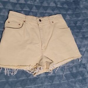 Levi's Cream Jean Shorts for Women